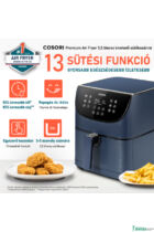Kép 2/6 - Cosori Premium Forrólevegős Sütő (Kék) 