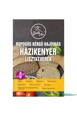 Szafi Free Ropogós kérgű hajdinás házikenyér lisztkeverék 5000 g (gluténmentes, tejmentes, tojásmentes, maglisztmentes, élesztőmentes, zsírszegény, vegán)