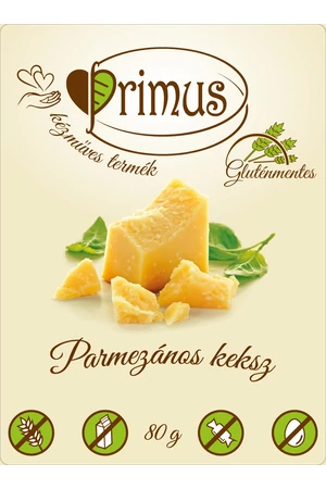Primus paleo keksz parmezános 80 g (gluténmentes) Primus paleo keksz parmezános 80 g (gluténmentes)