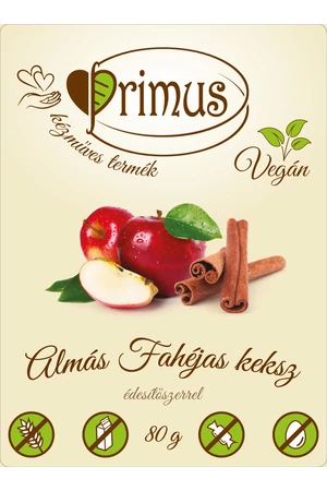 Primus paleo keksz almás-fahéjas 80 g (gluténmentes) Primus paleo keksz almás-fahéjas 80 g (gluténmentes)