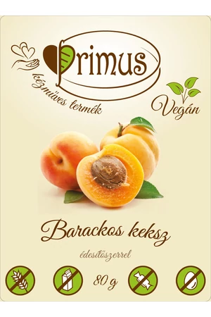 Primus paleo keksz barackos 80 g (gluténmentes) Primus paleo keksz barackos 80 g (gluténmentes)