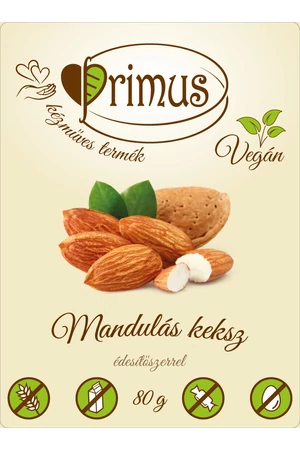 Primus paleo keksz mandulás 80 g (gluténmentes) Primus paleo keksz mandulás 80 g (gluténmentes)