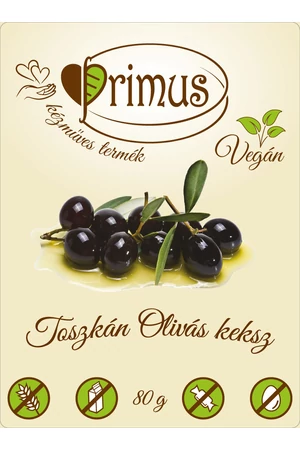 Primus paleo keksz toscan olivás 80 g (gluténmentes) Primus paleo keksz toscan olivás 80 g (gluténmentes)