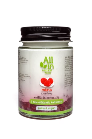 All in élőflórás málnás kókusztej 7-féle élő&aktív kultúrával 150 ml All in élőflórás málnás kókusztej 7-féle élő&aktív kultúrával 150 ml