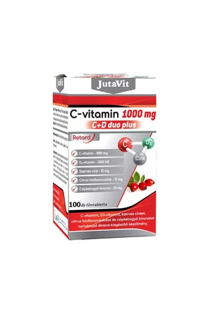JUTAVIT C-VITAMIN 1000 C+D Duo Plus tabletta 100 db