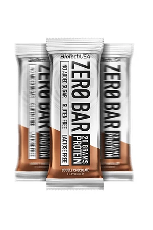 ZeroBar fehérjeszelet dupla csokoládé 50 g (gluténmentes)