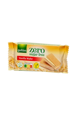 Gullon Vanilla Wafer vaníliás nápolyi (hozzáadott cukormentes) 60 g Gullon Vanilla Wafer vaníliás nápolyi (hozzáadott cukormentes) 60 g