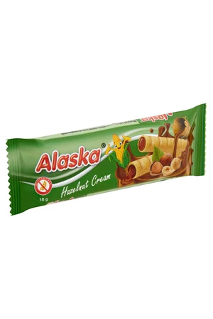 Alaska mogyoró ízű krémes kukoricarúd 18 g (gluténmentes) Alaska mogyoró ízű krémes kukoricarúd 18 g (gluténmentes)