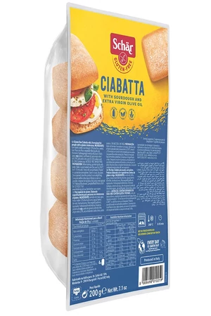 Schär Ciabatta elősütött zsemlék (tejmentes, tojásmentes, gluténmentes) 200 g