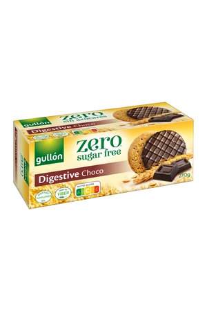 Gullon Choco Digestive keksz (hozzáadott cukormentes) 270 g Gullon Choco Digestive keksz (hozzáadott cukormentes) 270 g
