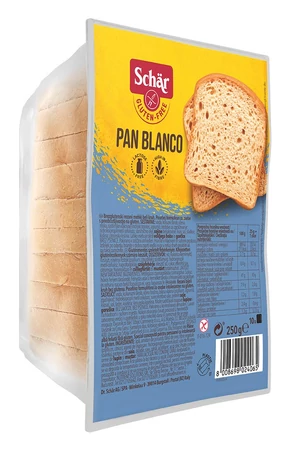 Schär Pan Blanco fehér kenyér (gluténmentes, tejmentes, tojásmentes) 250 g