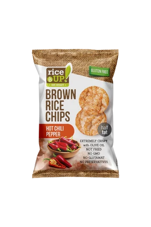 Rice Up Chips csípős csili ízű 60g (gluténmentes) Rice Up Chips csípős csili ízű 60g (gluténmentes)