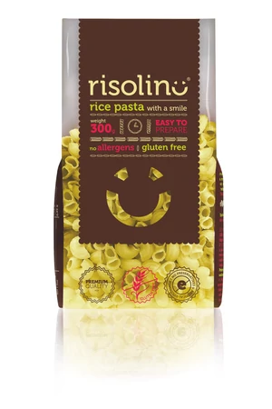 Risolino gluténmentes rizstészta Szarvacska 300 g Risolino gluténmentes rizstészta Szarvacska 300 g