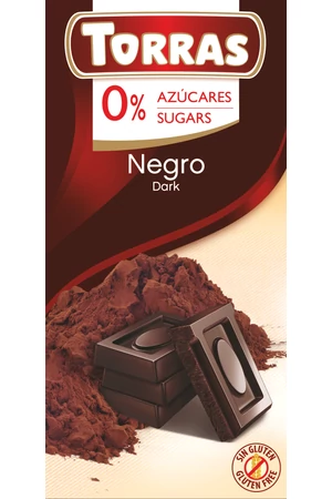 Torras Étcsokoládé hozzáadott cukor nélkül 75 g (gluténmentes) Torras Étcsokoládé hozzáadott cukor nélkül 75 g (gluténmentes)