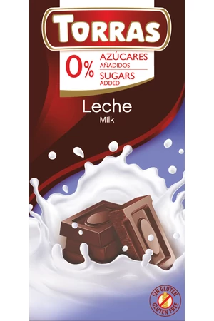 Torras hozzáadott cukormentes tejcsokoládé 75 g (gluténmentes) Torras hozzáadott cukormentes tejcsokoládé 75 g (gluténmentes)