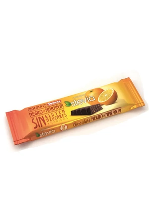 Torras Stevia Narancsos hozzáadott cukormentes étcsokoládé (gluténmentes, tejmentes) 35g Torras Stevia Narancsos hozzáadott cukormentes étcsokoládé (gluténmentes, tejmentes) 35g