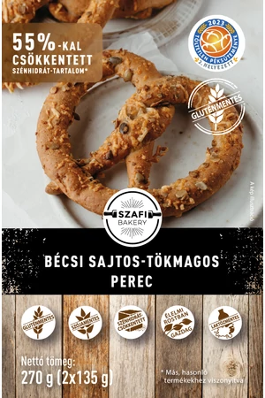 Szafi Bakery Bécsi sajtos-tökmagos perec (2*135g) 270g (gyorsfagyasztott) (gluténmentes) Szafi Bakery Bécsi sajtos-tökmagos perec (2*135g) 270g (gyorsfagyasztott) (gluténmentes)