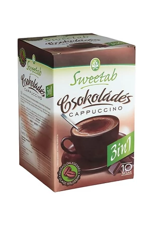Sweetab Diétás Cappuccino csokis (fruktózzal) 10 tasak