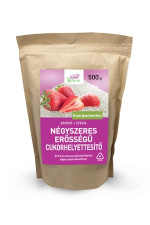 Szafi Reform Négyszeres erősségű édesítő (negyedannyi 1:4) 500 g Szafi Reform Négyszeres erősségű édesítő (negyedannyi 1:4) 500 g