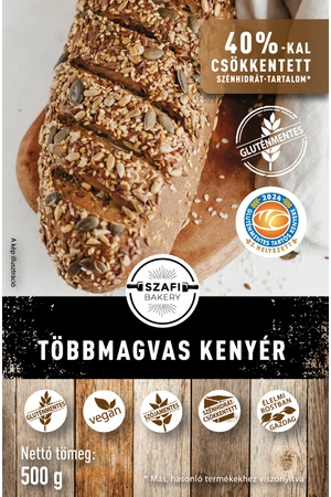 Szafi Bakery Többmagvas kenyér 500g Gyorsfagyasztott (gluténmentes) Szafi Bakery Többmagvas kenyér 500g Gyorsfagyasztott (gluténmentes)
