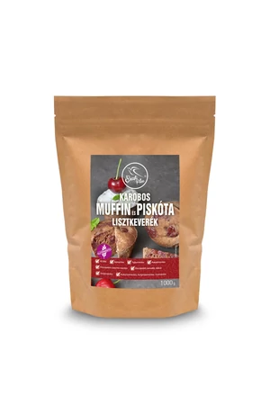 Szafi Free Karobos muffin és piskóta lisztkeverék 1000 g (gluténmentes, tejmentes, tojásmentes, maglisztmentes, zsírszegény, vegán)
