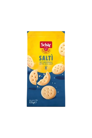 Schär Salti - gluténmentes, laktózmentes sós kréker 175 g Schär Salti - gluténmentes, laktózmentes sós kréker 175 g