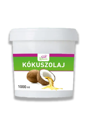 Szafi Reform Kókuszolaj - Kókuszzsír (szűrt, NEM hidrogénezett) 1 L