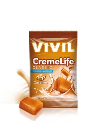 VIVIL Hozzáadott Cukormentes Tejszínes-Karamellás keménycukorka 60 g