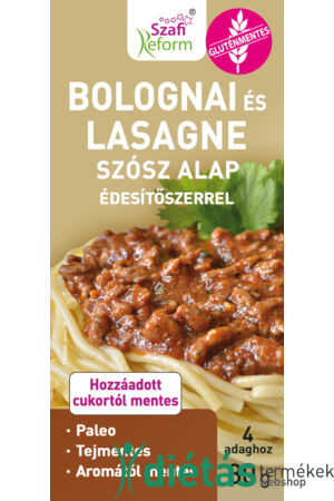 Szafi Reform bolognai és lasagne szósz alap édesítőszerrel (gluténmentes, paleo) 80 g