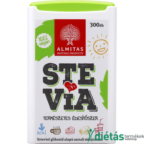 Almitas stevia tabletta 300 db