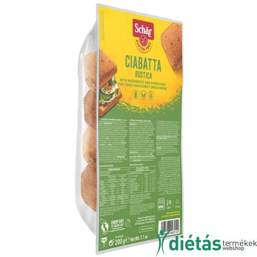Schär Ciabatta többmagvas elősütött zsemlék (glutén-, tej-, tojásmentes) 200 g