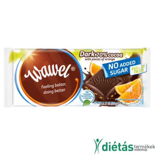 Wawel hozzáadott cukormentes narancsos étcsokoládé  100 g