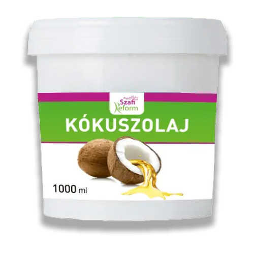 Szafi Reform Kókuszolaj - Kókuszzsír (szűrt, NEM hidrogénezett) 1 L