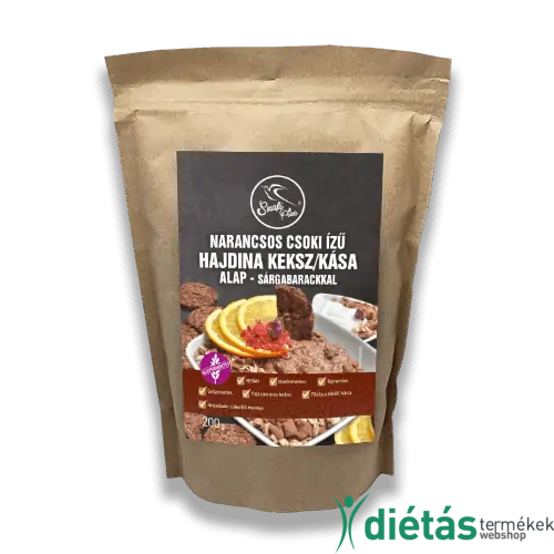 Szafi Free Narancsos csoki ízű hajdina keksz/kása alap - sárgabarackkal 200 g (gluténmentes)