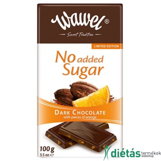Wawel hozzáadott cukormentes narancsos étcsokoládé  100 g