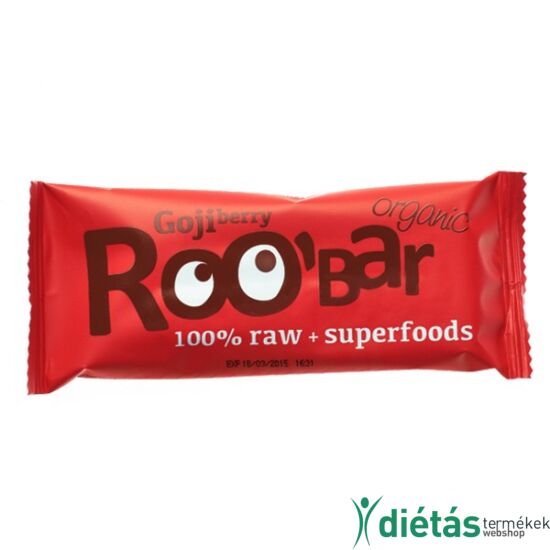 Roobar Bio gyümölcsszelet goji berry (paleo, vegán, gluténmentes) 30 g