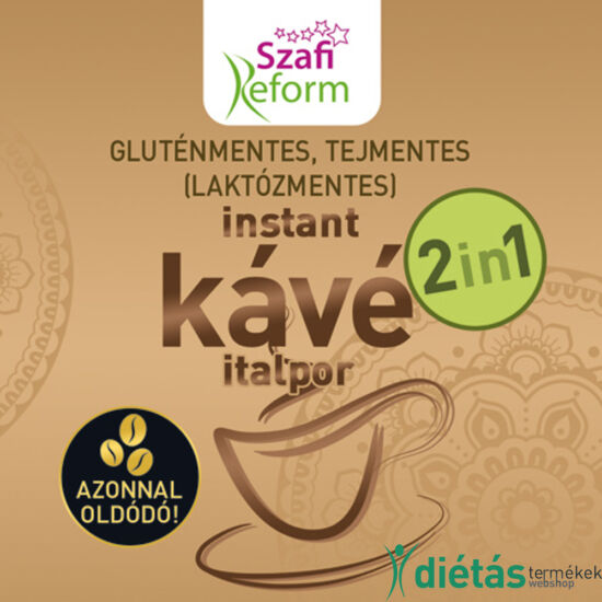 Szafi Reform (gluténmentes, tejmentes, laktózmentes, paleo, vegán) 2in1 kávé italpor 150 g