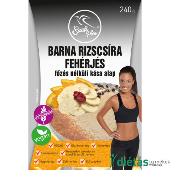 Szafi Free Barna rizscsíra fehérjés főzés nélküli kása alap (gluténmentes, tejmentes, VEGÁN) 240 g