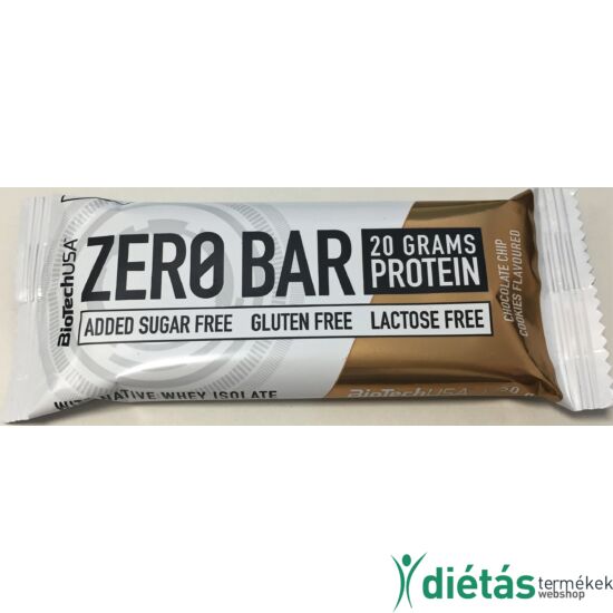BIOTECH ZeroBar fehérje szelet chocolate chip cookies 50 g