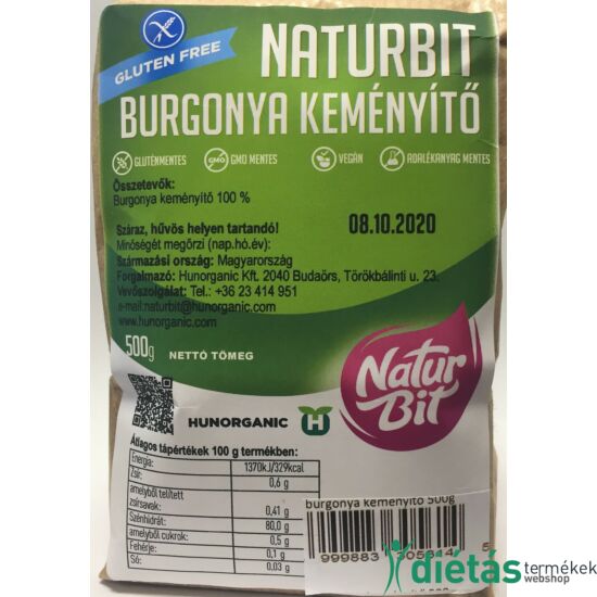 Naturbit Gluténmentes Burgonya Keményítő 500 g