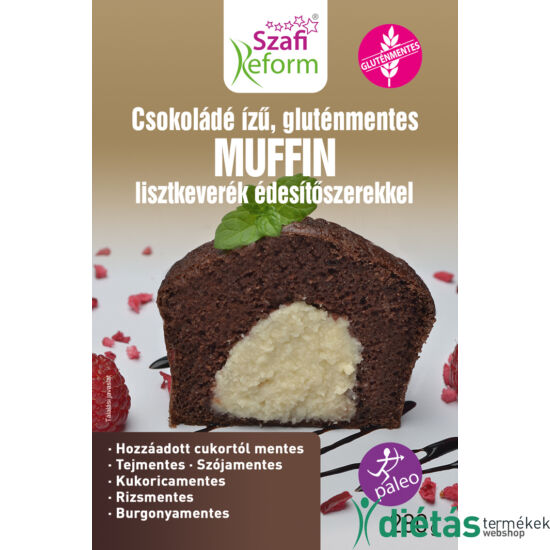 Szafi Reform csokoládé ízű muffin lisztkeverék édesítőszerrel (gluténmentes, paleo) 280 g