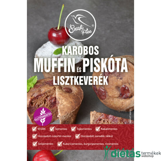 Szafi Free Karobos muffin és piskóta lisztkeverék 5000 g (gluténmentes, tejmentes, tojásmentes, maglisztmentes, zsírszegény, vegán)