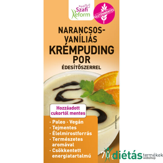 Szafi Reform Narancsos-vaníliás, krémpuding édesítőszerrel 70 g