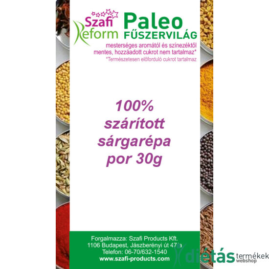 Szafi Reform Paleo 100% szárított sárgarépa por 30 g