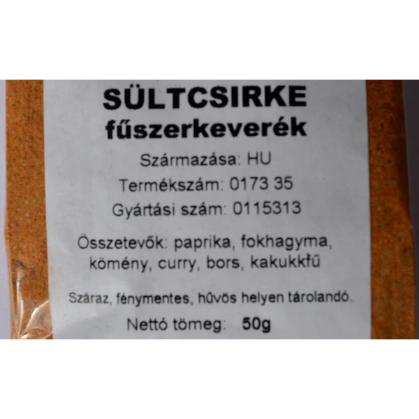 Paleo fűszerkeverék: Sült csirke 50g