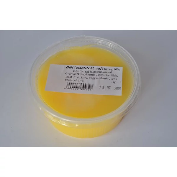 Ballagó Ghí tisztított vaj (ghee) 200g