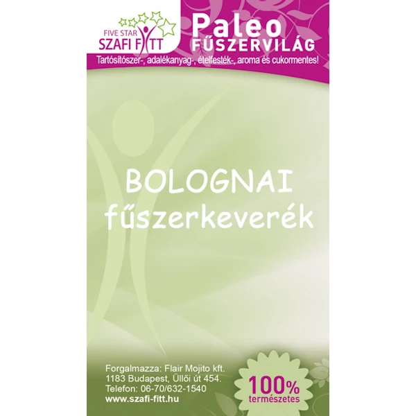 Szafi Fitt Paleo Bolognai fűszerkeverék (gluténmentes) 50g