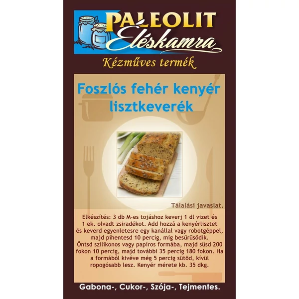 Paleolit Éléskamra Foszlós Fehér kenyér 170g
