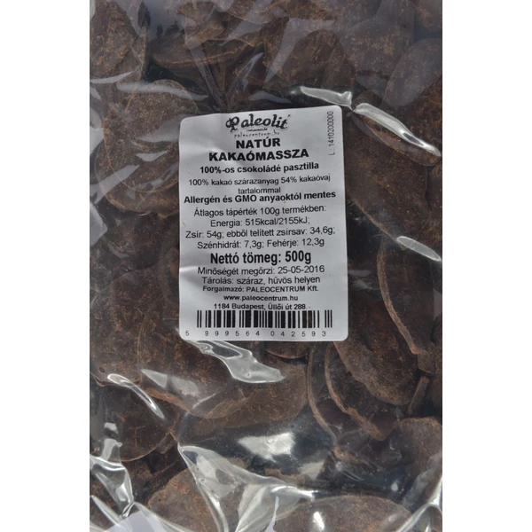 Paleolit kakaómassza natúr 500g