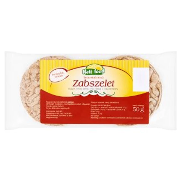 Nett food puffasztott zab tallér 50 g